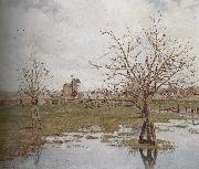 flooded grassland Camille Pissarro